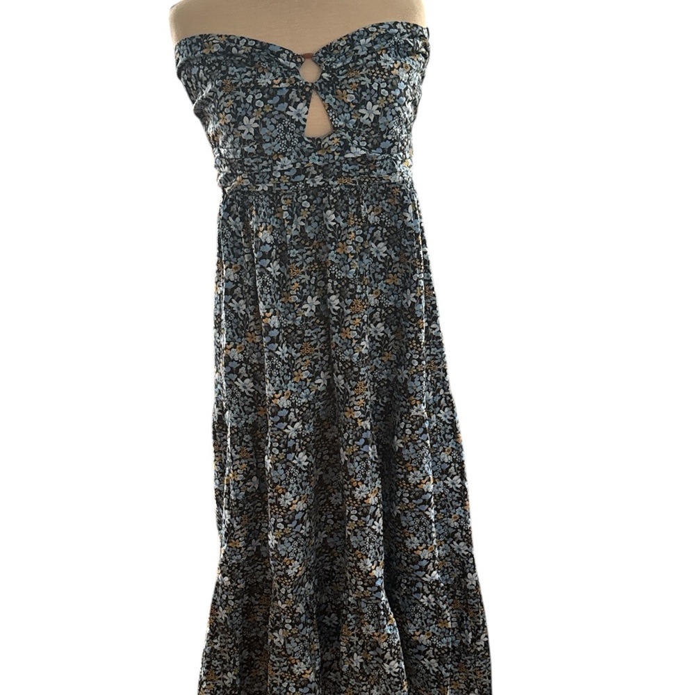 Floral Strapless Maxi Dress